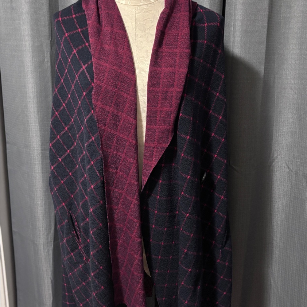 Sanctuary from Anthropologie Windowpane Shawl Jacket - Picture 4 of 7